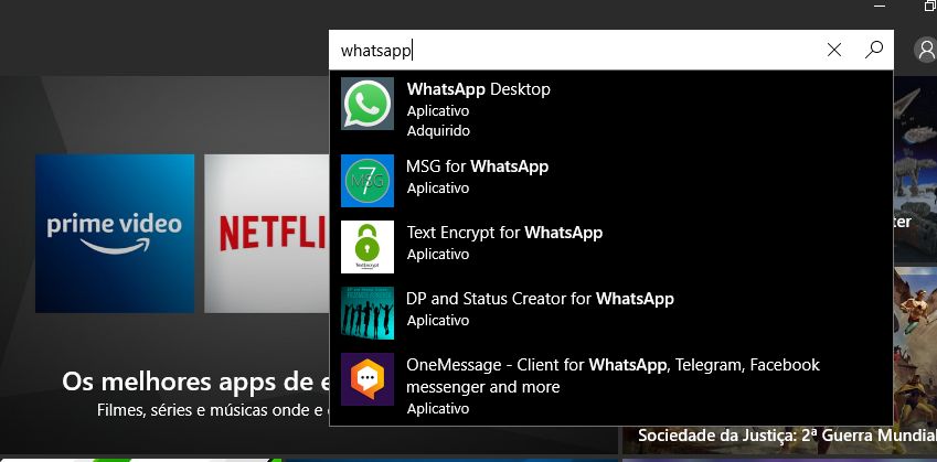 Whatsapp desktop no notebook